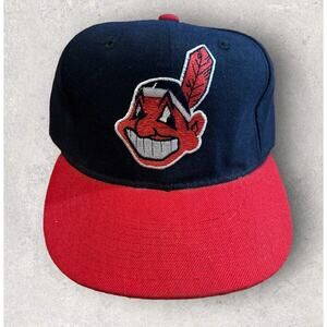 RARE Vintage Cleveland Indians Hat New Era Size 7 Pro Model Diamond Collection